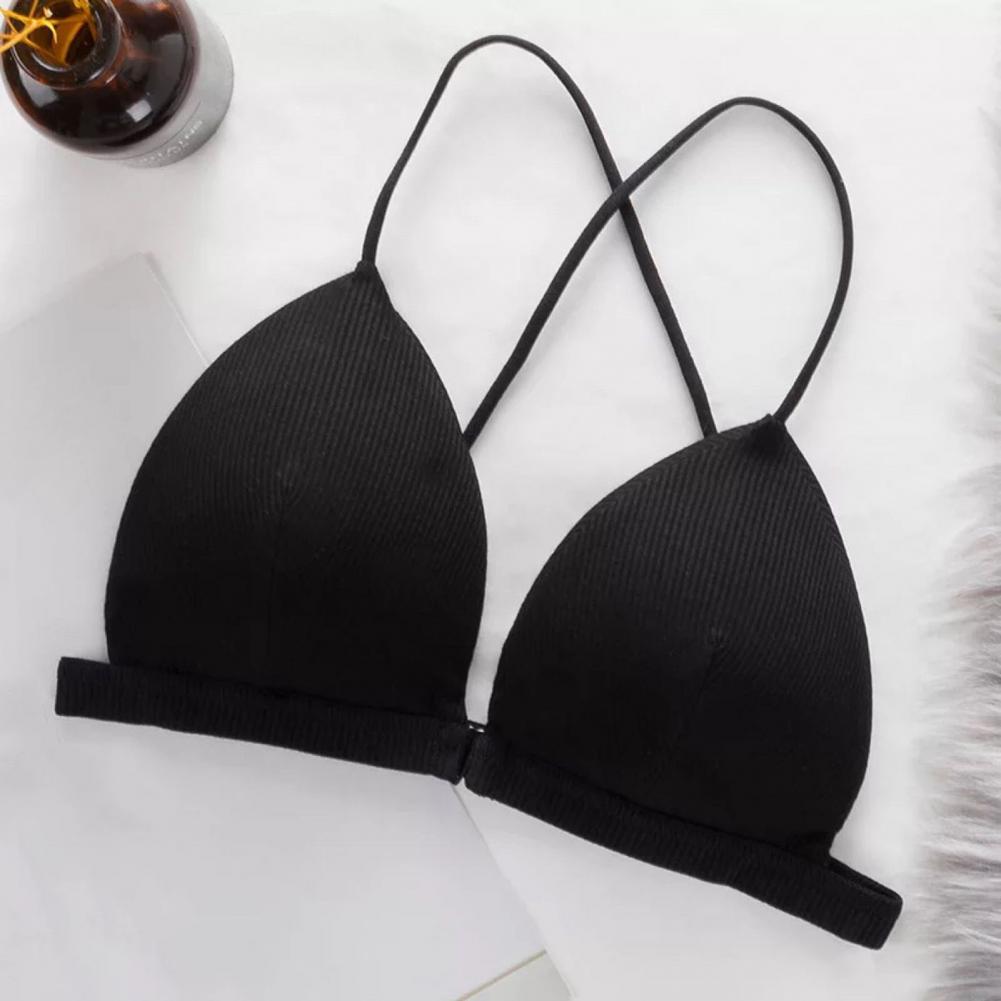 Triangle Cup Wireless Cross Back Bra